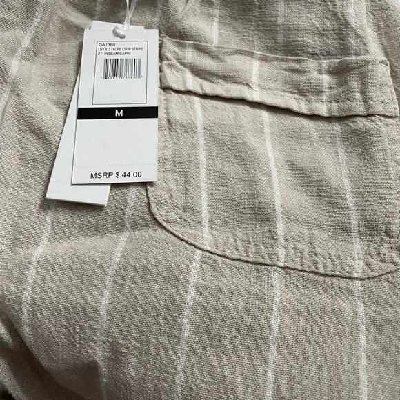 Da-sh pants & jump suit. Striped linen blend wide-leg pants. Size M women. - Picture 6 of 7